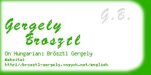 gergely brosztl business card